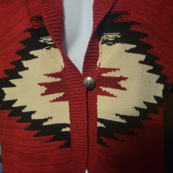 VINTAGE Chaps Southwestern Sweater Vest. Sz. XL - Picture 3 of 7